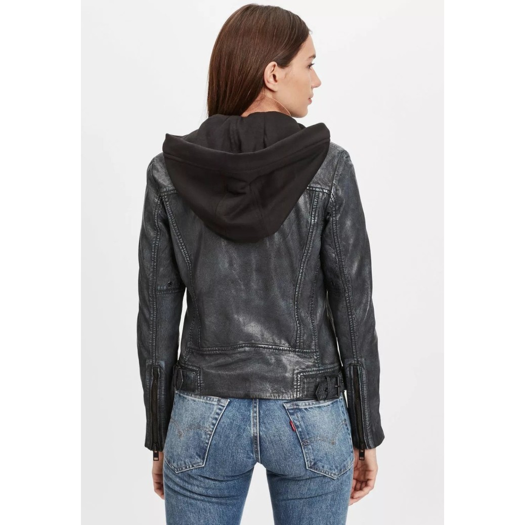 Geaca de Piele Dama Gipsy Negru/Bleumarin G2WSela SF LACOV – IMBRACAMINTE