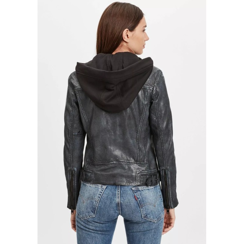 Geaca de Piele Dama Gipsy Negru/Bleumarin G2WSela SF LACOV – IMBRACAMINTE