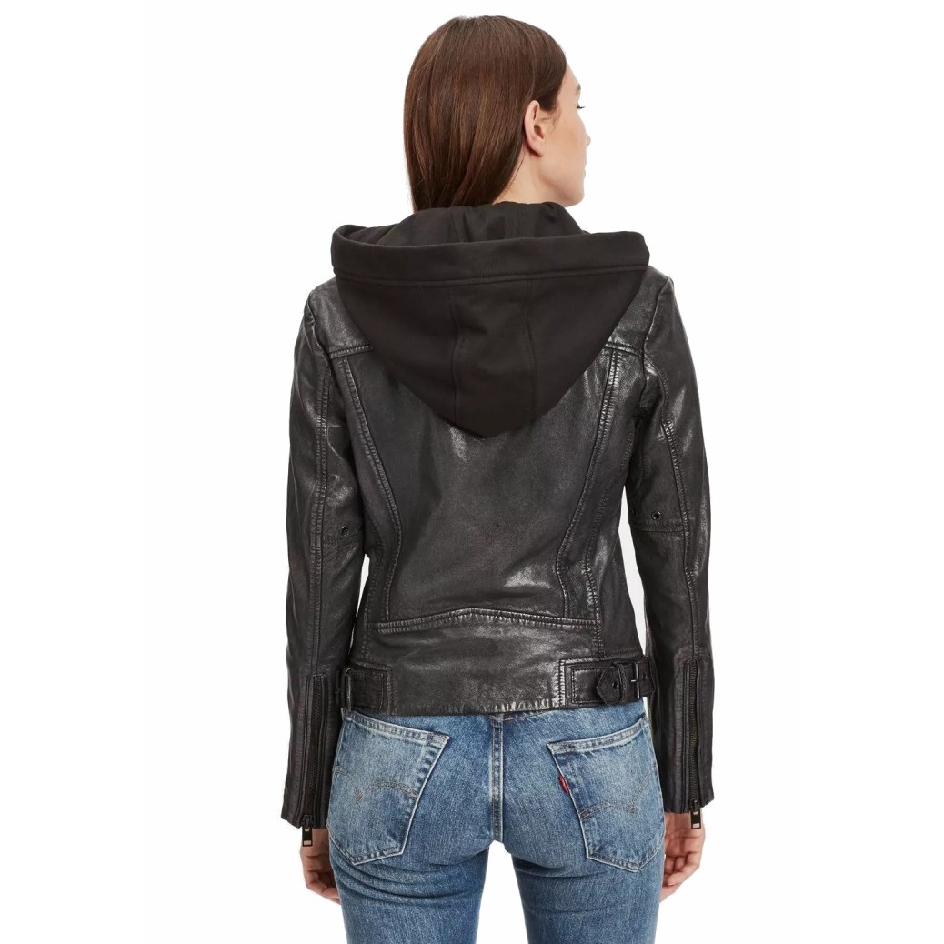 Geaca de Piele Dama Gipsy Negru/Violet G2WSela SF LACOV – IMBRACAMINTE