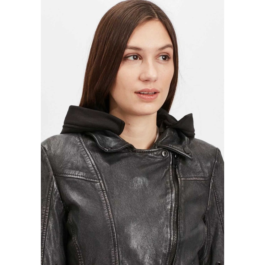 Geaca de Piele Dama Gipsy Negru/Violet G2WSela SF LACOV – IMBRACAMINTE