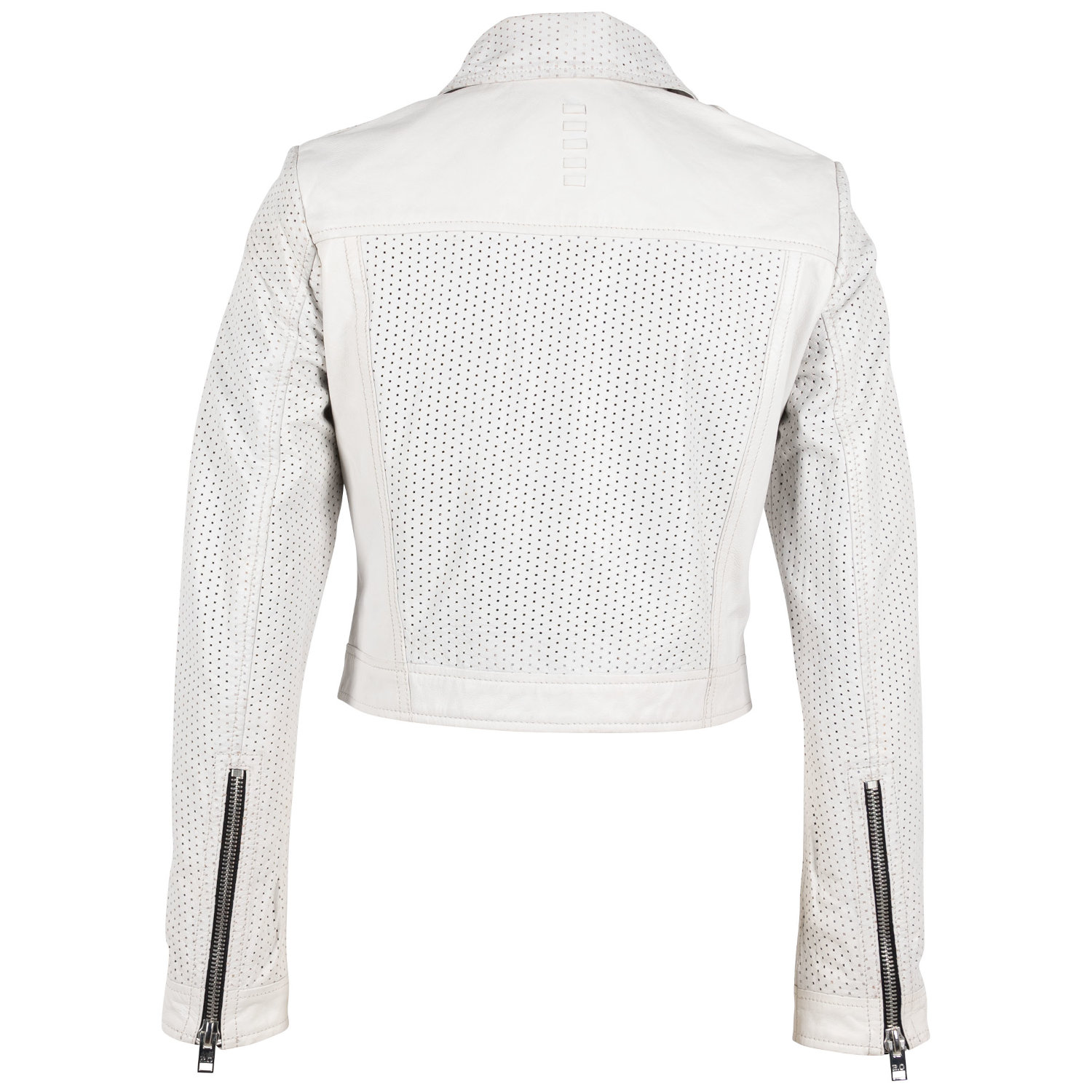 Geaca Scurta de Piele Dama Gipsy Alb Murdar G2WShala – IMBRACAMINTE