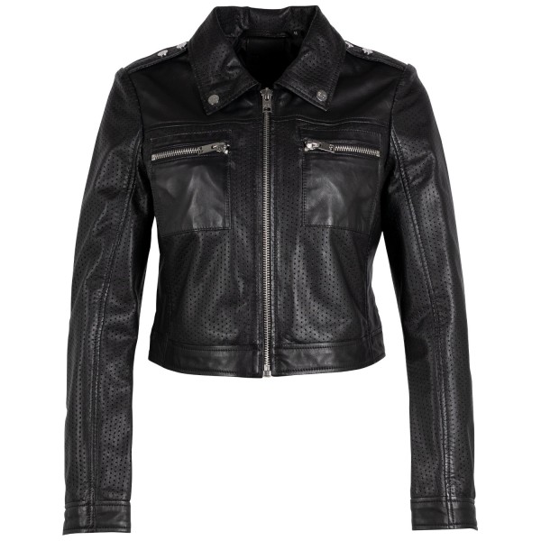 Geaca Scurta de Piele Dama Gipsy Neagra G2WShala – IMBRACAMINTE — fotografia 1