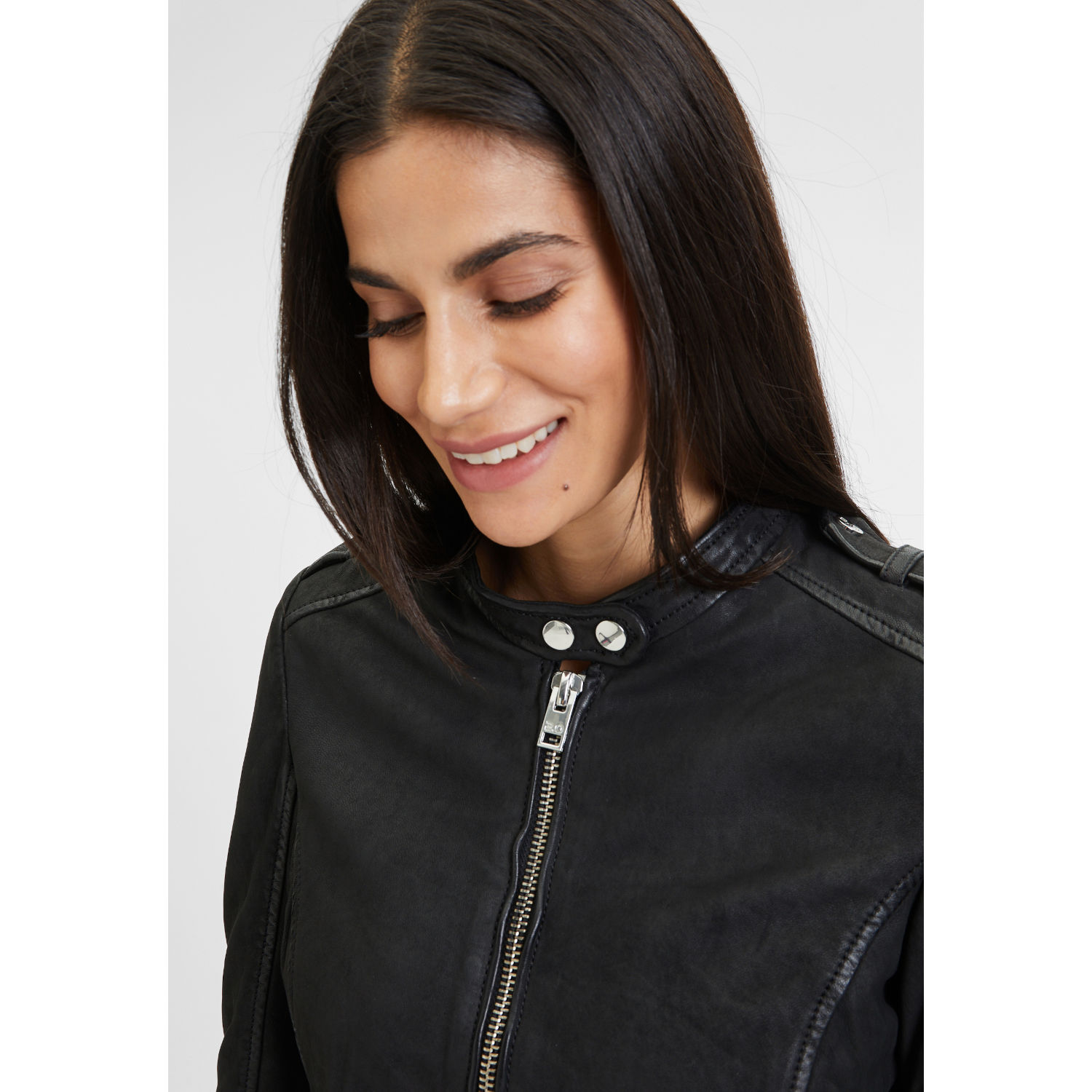 Geaca de Piele Dama Gipsy Neagra G2WShina – Geci de Piele Geaca de Piele Dama Gipsy Neagra G2WShina – Geci de Piele