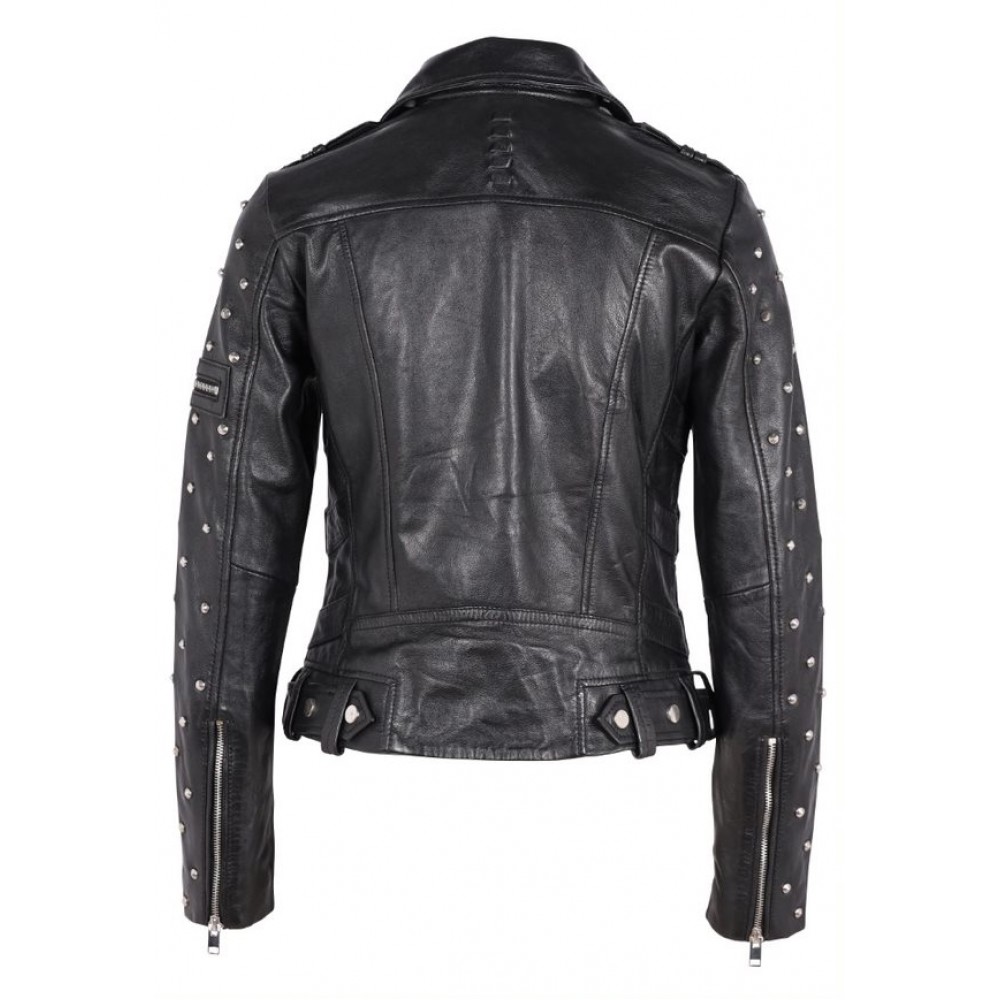 Geaca de Piele Dama Gipsy Neagra G2WTaly SF LAROXV geci de piele - readytowear.ro