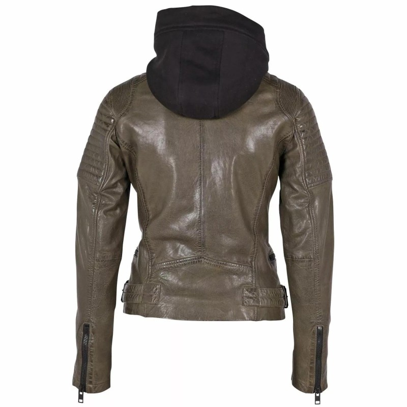 Geaca de Piele Dama Gipsy Olive Inchis G2WTaryn SF LASHV – IMBRACAMINTE