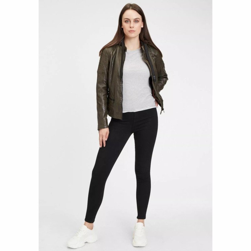 Geaca de Piele Dama Gipsy Olive Inchis G2WTaryn SF LASHV – IMBRACAMINTE