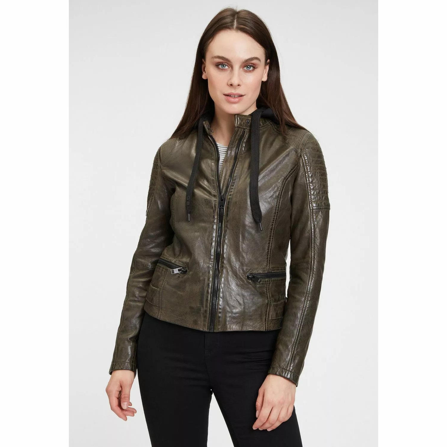 Geaca de Piele Dama Gipsy Olive Inchis G2WTaryn SF LASHV – IMBRACAMINTE