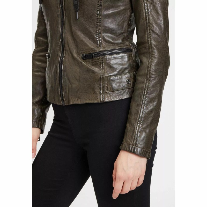 Geaca de Piele Dama Gipsy Olive Inchis G2WTaryn SF LASHV – IMBRACAMINTE