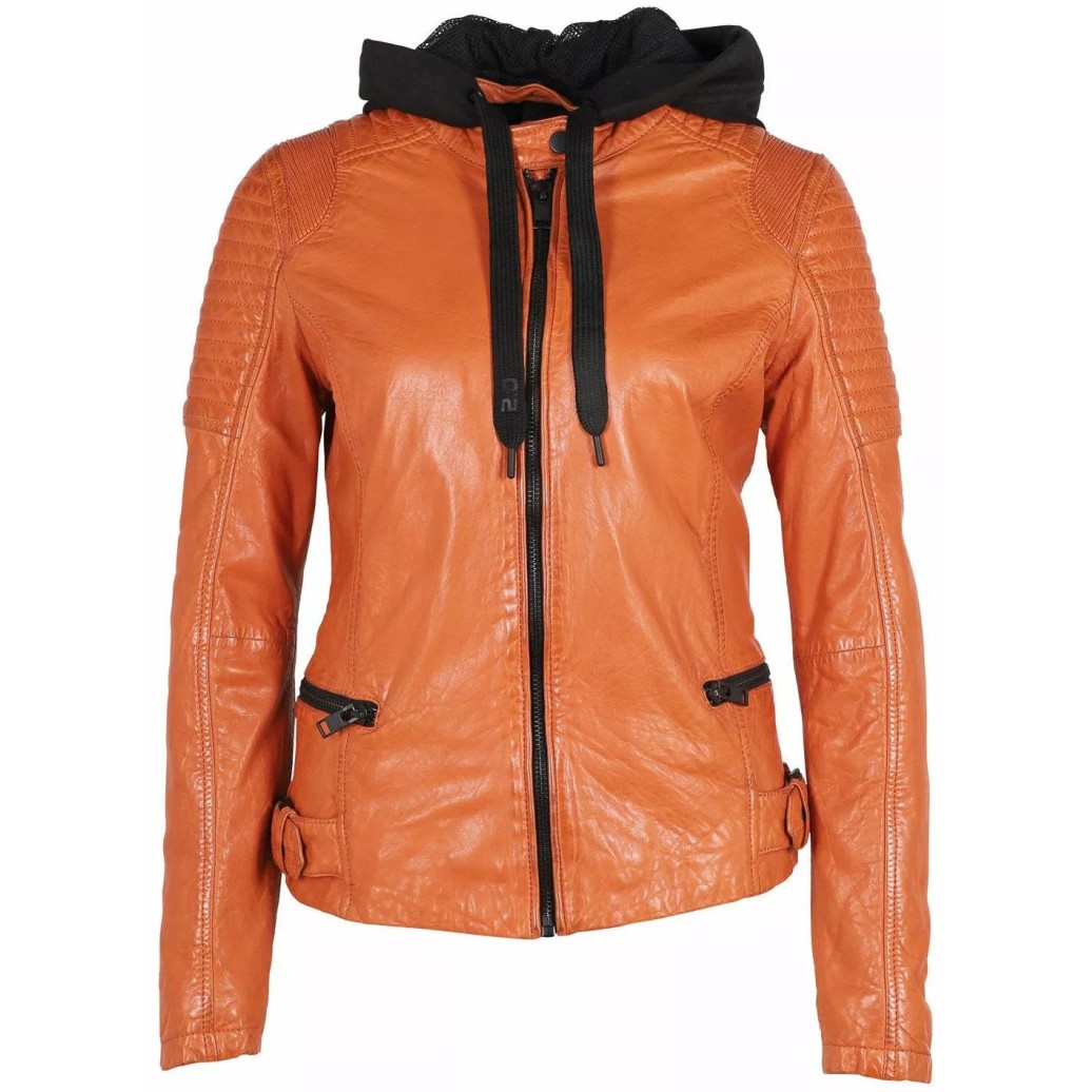 Geaca de Piele Dama Gipsy Portocalie G2WTaryn SF LASHV – IMBRACAMINTE