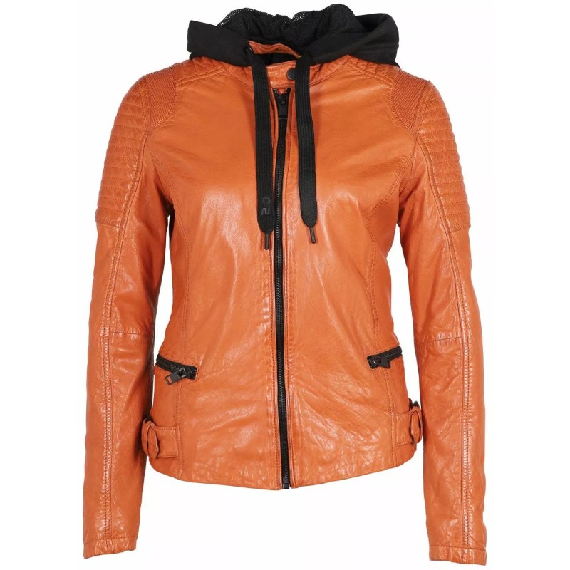 Geaca de Piele Dama Gipsy Portocalie G2WTaryn SF LASHV – IMBRACAMINTE