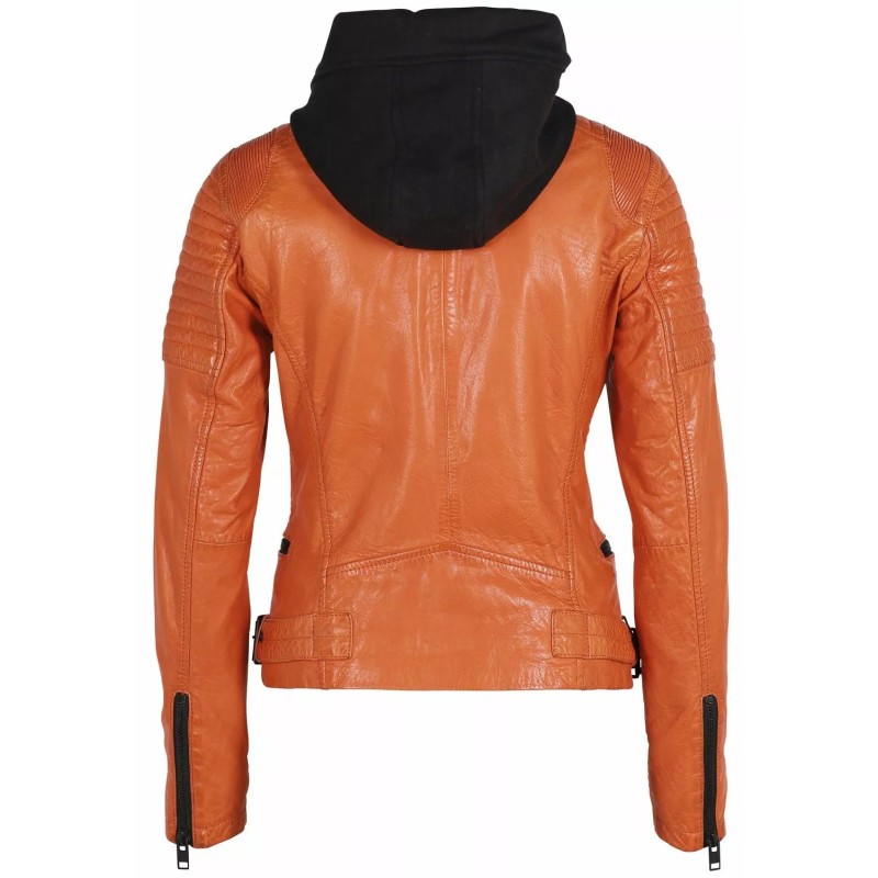 Geaca de Piele Dama Gipsy Portocalie G2WTaryn SF LASHV – IMBRACAMINTE