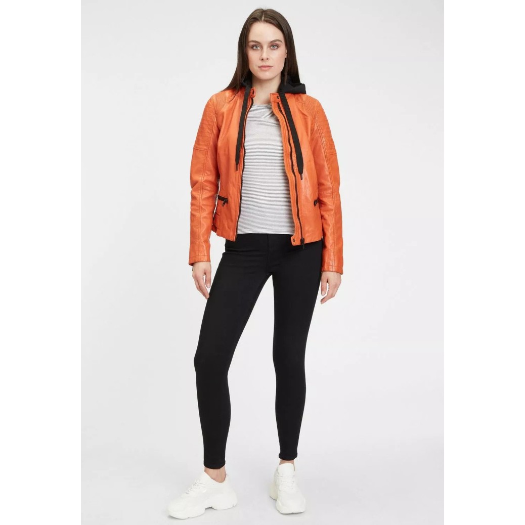 Geaca de Piele Dama Gipsy Portocalie G2WTaryn SF LASHV – IMBRACAMINTE