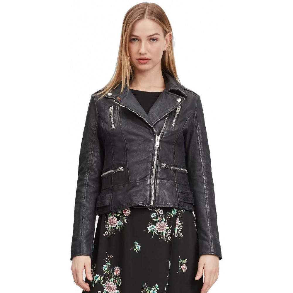 Geaca de Piele Dama Gipsy Bleumarin G2WTasha SF LABONV geci de piele - readytowear.ro