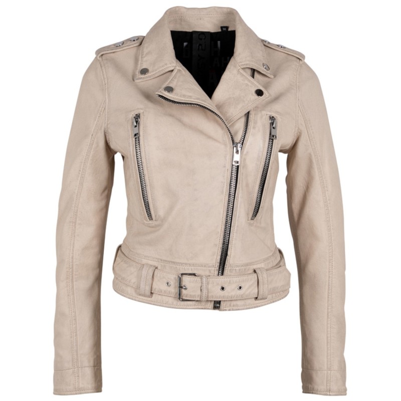 Geaca de Piele Dama Gipsy Bej G2WTherin – Black Friday