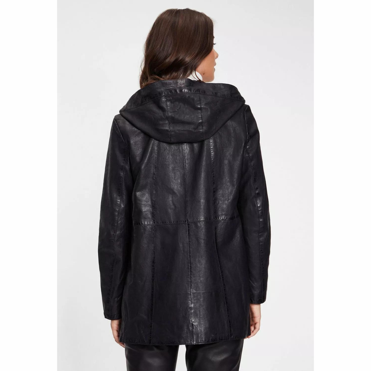 Geaca Lunga de Piele Dama Gipsy Neagra G2WVica LF LCORV – IMBRACAMINTE