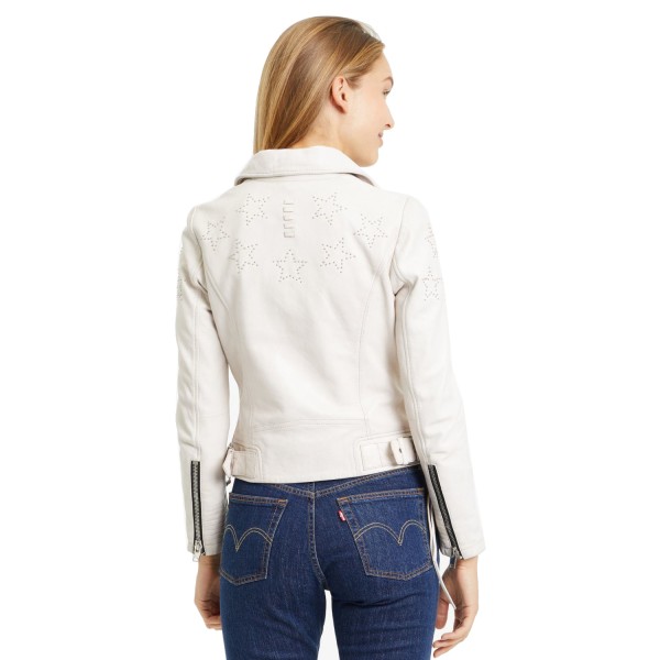Geaca de Piele Dama Gipsy Alba G2WWana – IMBRACAMINTE — fotografia 2