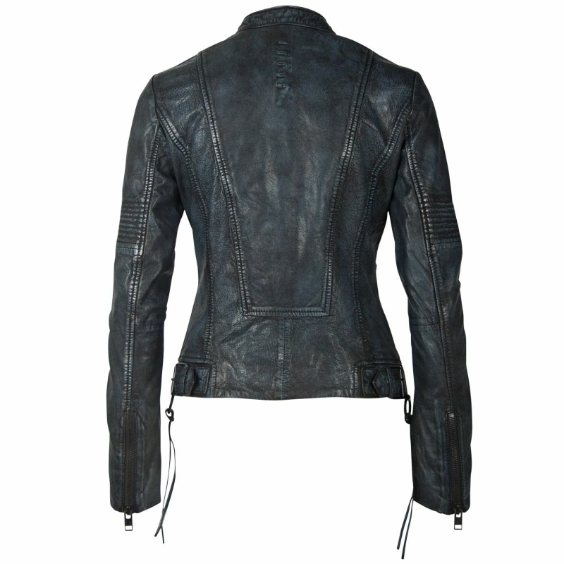 Geaca de Piele Dama Gipsy Negru/Bleumarin G2WWila SF LACOV – IMBRACAMINTE