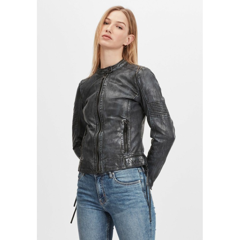 Geaca de Piele Dama Gipsy Negru/Bleumarin G2WWila SF LACOV – IMBRACAMINTE