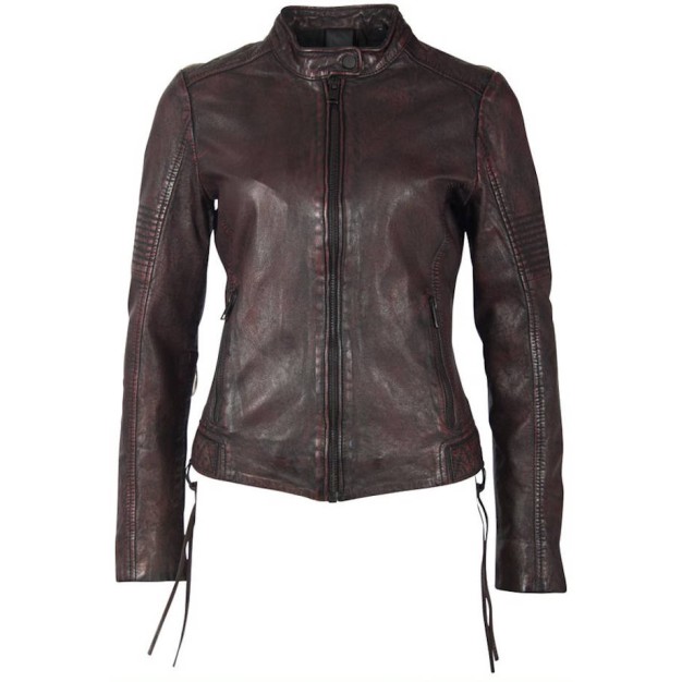 Geaca de Piele Dama Gipsy Negru/Magenta G2WWila SF LACOV – Black Friday