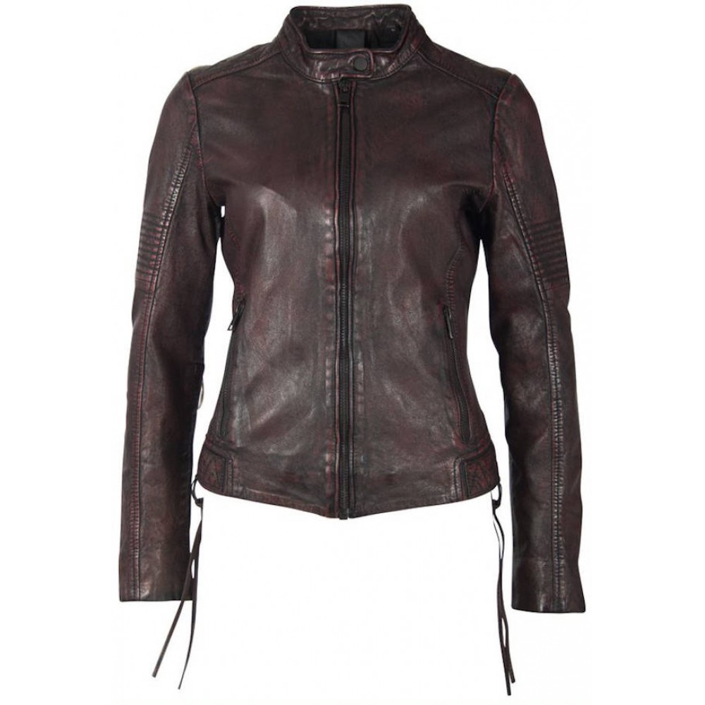 Geaca de Piele Dama Gipsy Negru/Magenta G2WWila SF LACOV geci de piele - readytowear.ro