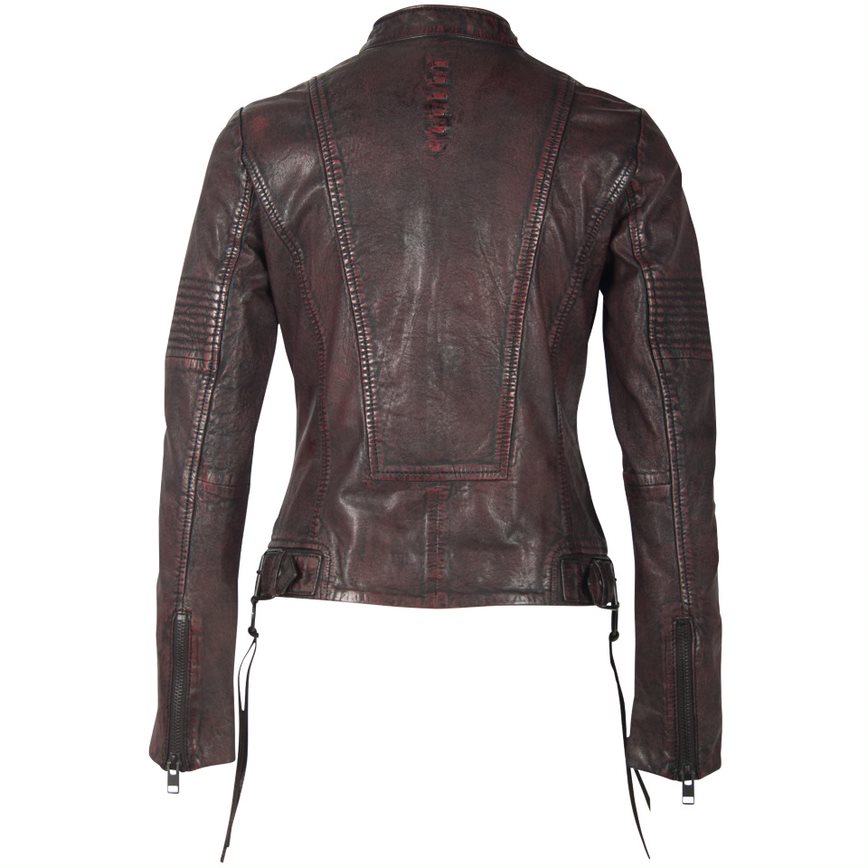 Geaca de Piele Dama Gipsy Negru/Magenta G2WWila SF LACOV – Black Friday