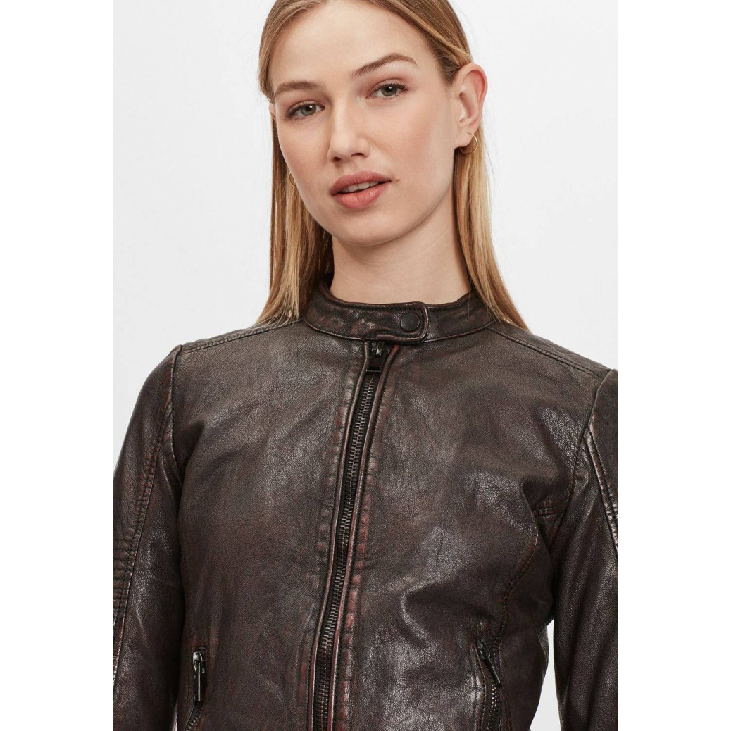 Geaca de Piele Dama Gipsy Negru/Magenta G2WWila SF LACOV – Black Friday
