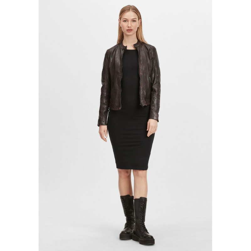 Geaca de Piele Dama Gipsy Negru/Magenta G2WWila SF LACOV – IMBRACAMINTE