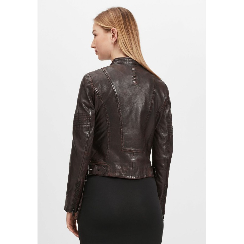 Geaca de Piele Dama Gipsy Negru/Magenta G2WWila SF LACOV – IMBRACAMINTE