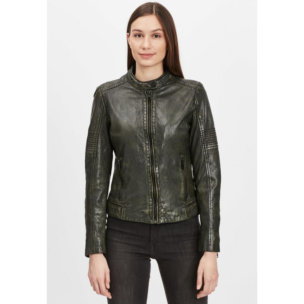 Geaca de Piele Dama Gipsy Negru/Verde G2WWila SF LACOV geci de piele - readytowear.ro