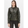 Geaca de Piele Dama Gipsy Negru/Verde G2WWila SF LACOV geci de piele - readytowear.ro