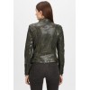Geaca de Piele Dama Gipsy Negru/Verde G2WWila SF LACOV geci de piele - readytowear.ro
