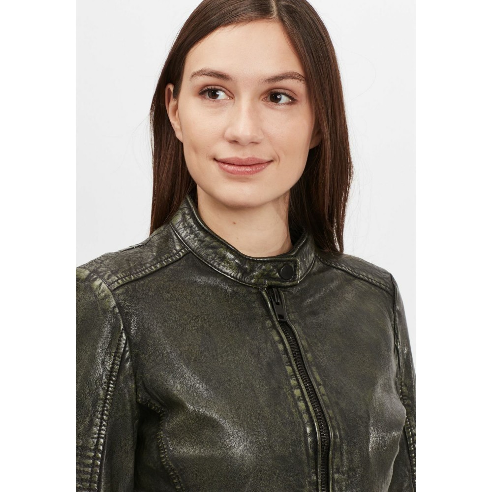 Geaca de Piele Dama Gipsy Negru/Verde G2WWila SF LACOV geci de piele - readytowear.ro