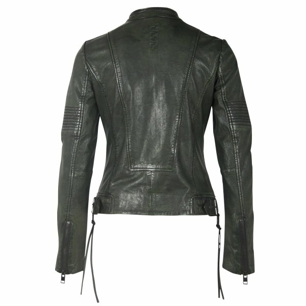 Geaca de Piele Dama Gipsy Negru/Verde G2WWila SF LACOV – IMBRACAMINTE — fotografia 2