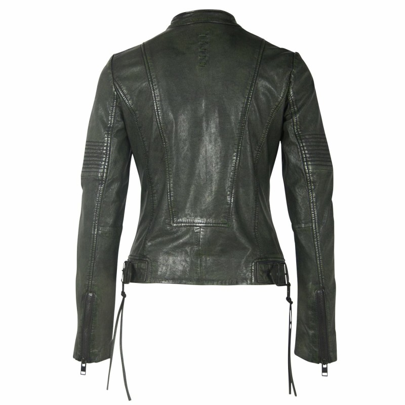 Geaca de Piele Dama Gipsy Negru/Verde G2WWila SF LACOV – IMBRACAMINTE