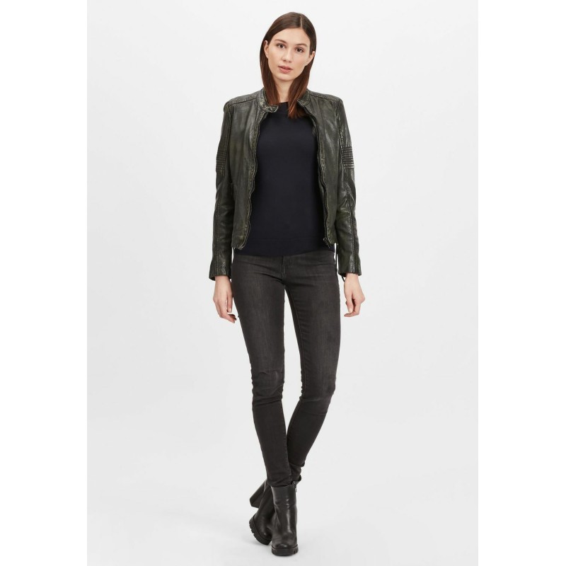 Geaca de Piele Dama Gipsy Negru/Verde G2WWila SF LACOV – IMBRACAMINTE