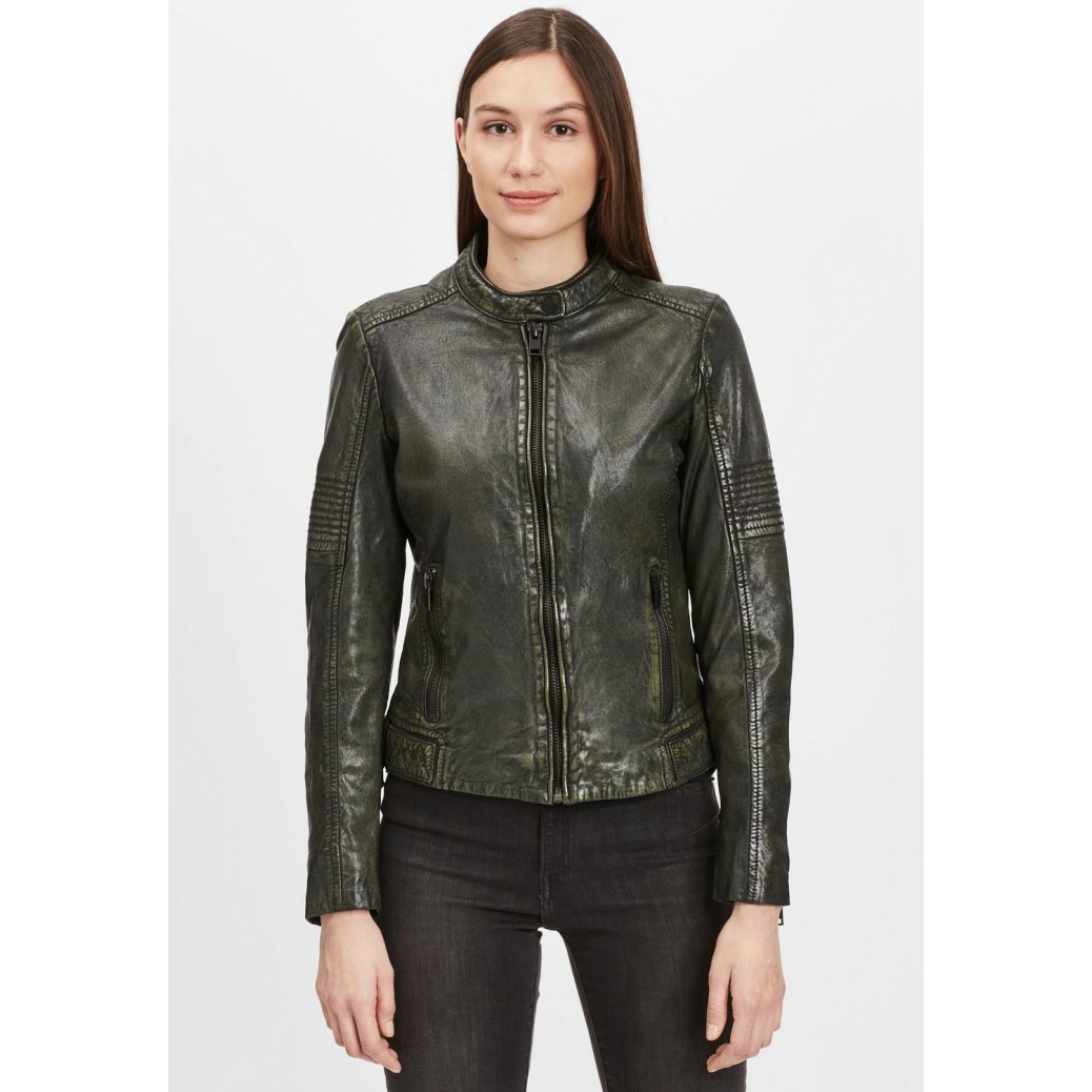 Geaca de Piele Dama Gipsy Negru/Verde G2WWila SF LACOV – IMBRACAMINTE