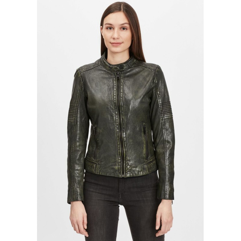 Geaca de Piele Dama Gipsy Negru/Verde G2WWila SF LACOV – IMBRACAMINTE