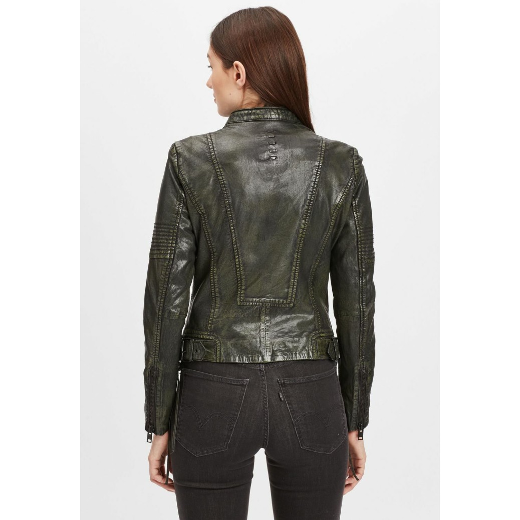 Geaca de Piele Dama Gipsy Negru/Verde G2WWila SF LACOV – IMBRACAMINTE