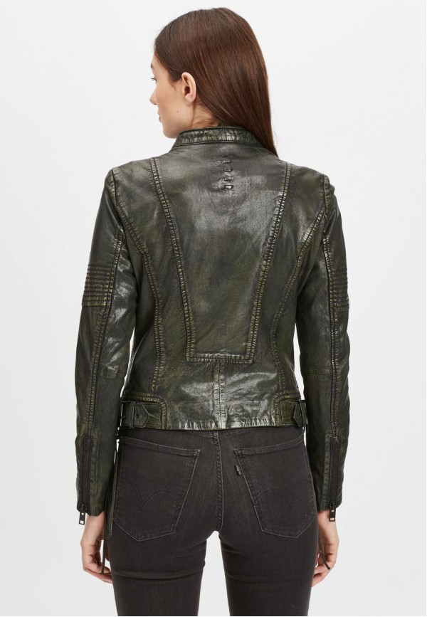 Geaca de Piele Dama Gipsy Negru/Verde G2WWila SF LACOV – IMBRACAMINTE — fotografia 5