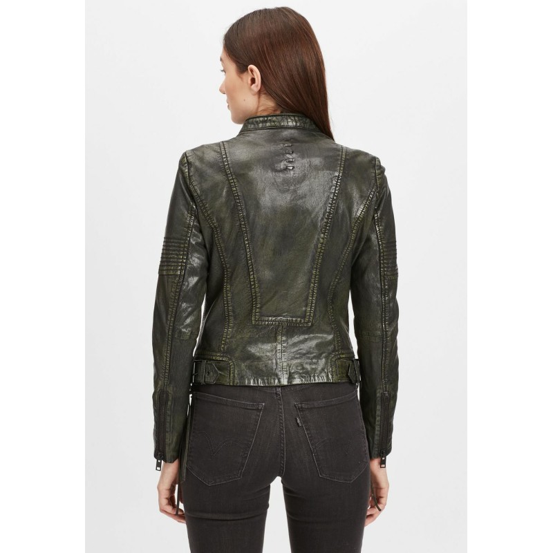 Geaca de Piele Dama Gipsy Negru/Verde G2WWila SF LACOV – IMBRACAMINTE