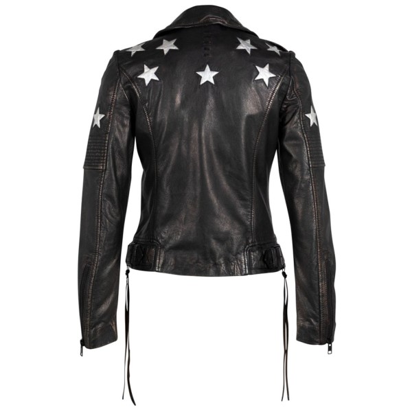 Geaca de Piele Dama Gipsy Negru/Holografic G2WWona – Black Friday — fotografia 2