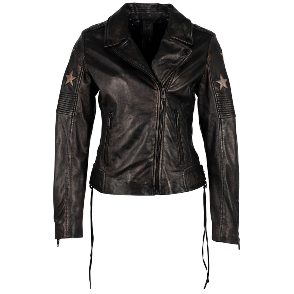 Geaca de Piele Dama Gipsy Negru/Argintiu G2WWona Geaca de Piele Dama Gipsy Negru/Argintiu G2WWona - readytowear.ro