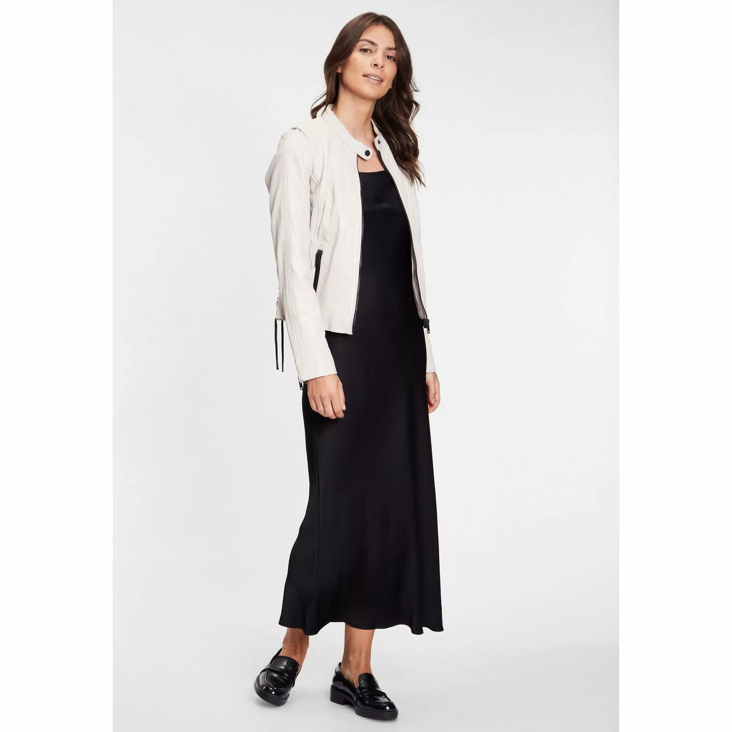 Geaca de Piele Dama Gipsy Alba G2WYara SF LASARV – IMBRACAMINTE