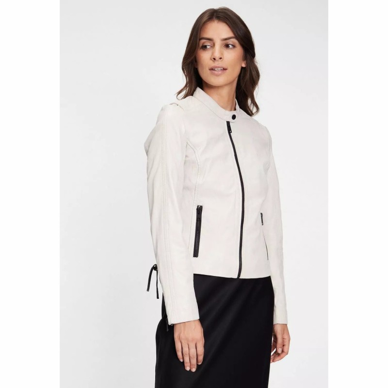 Geaca de Piele Dama Gipsy Alba G2WYara SF LASARV – IMBRACAMINTE