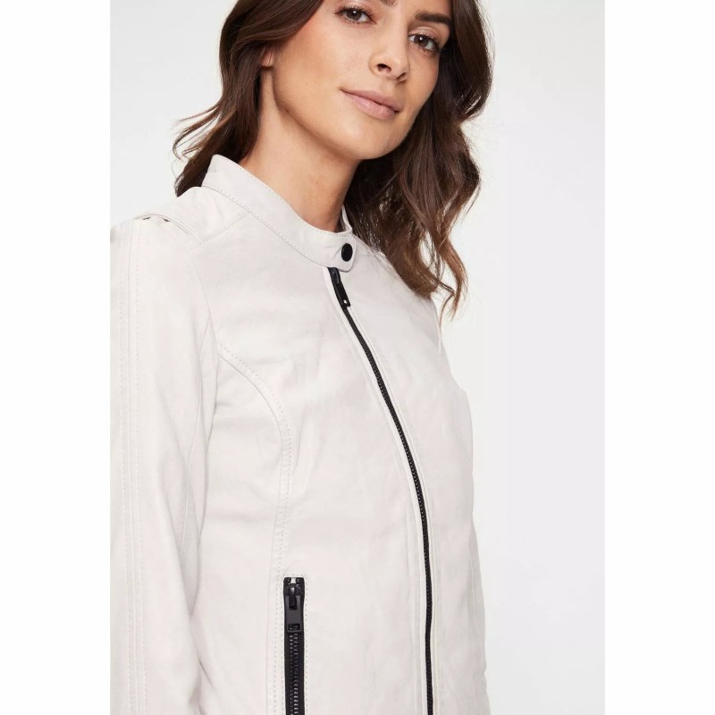 Geaca de Piele Dama Gipsy Alba G2WYara SF LASARV – IMBRACAMINTE