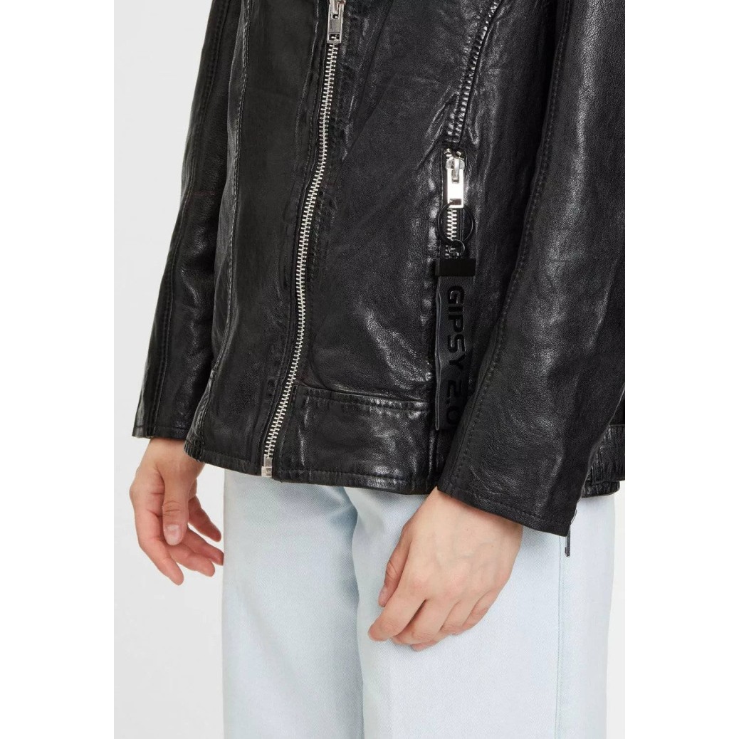 Geaca de Piele Dama Gipsy Neagra G2WYari OZ LAJORV – IMBRACAMINTE