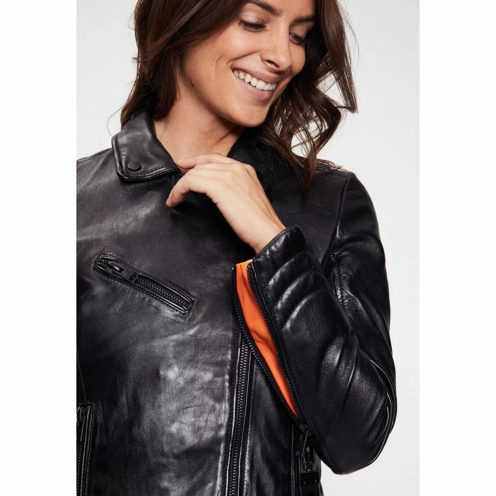 Geaca de Piele Dama Gipsy Neagra G2WZane SF LAROXV Geaca de Piele Dama Gipsy Neagra G2WZane SF LAROXV - readytowear.ro