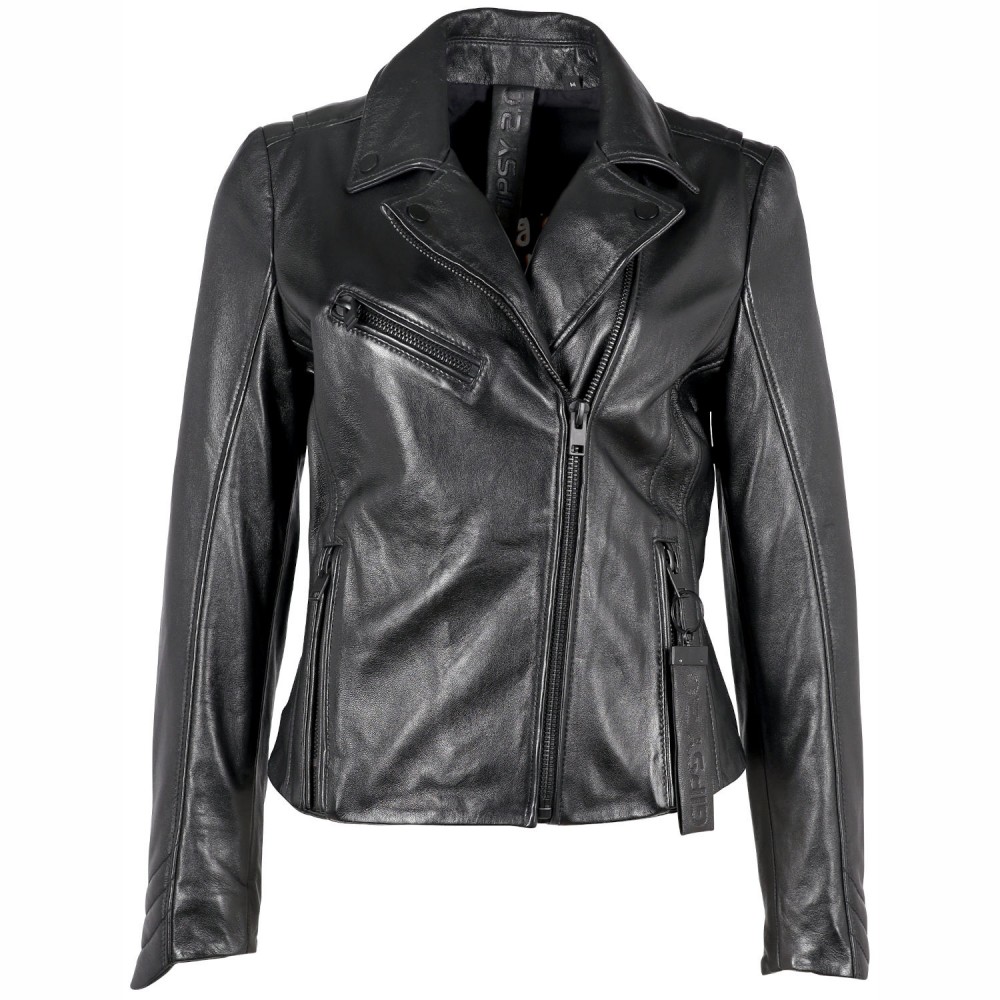 Geaca de Piele Dama Gipsy Neagra G2WZane SF LAROXV - readytowear