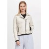 Geaca de Piele Dama Gipsy Alba G2WZarlia SF LASARV geci de piele - readytowear.ro
