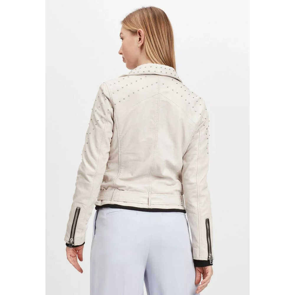 Geaca de Piele Dama Gipsy Alba G2WZarlia SF LASARV geci de piele - readytowear.ro